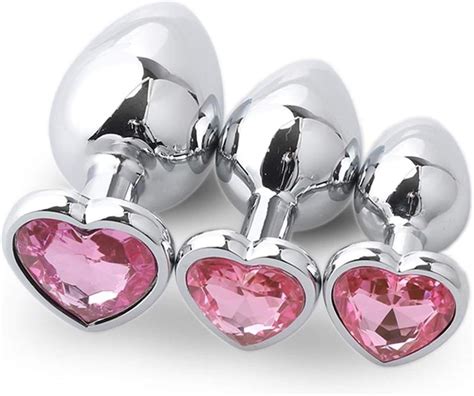 Amazon Anal Beads Pcs Set Intimate Metal Anal Beads With Crystal Jewelry Heart Butt Plug