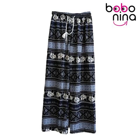 Jual Ninabobo Cw Celana Panjang Kulot Wanita Motif Batik Salur