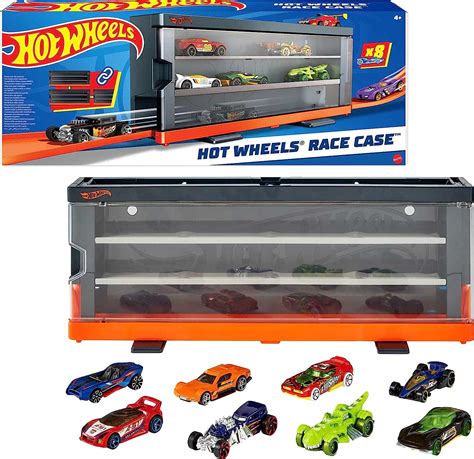 Ripley HOT WHEELS ESTUCHE DE CARRERAS CON 8 AUTOS PANTALLA INTERACTIVA Y ALMACENAMIENTO PARA