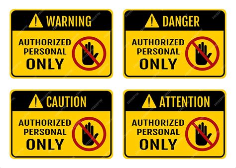 premium vector  collection  warning signs including warning danger