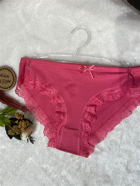 Dantelli Pamuklu Kuma Bikini Kad N K Lot Edam I Giyim