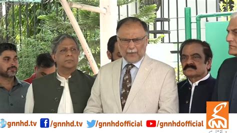 Watch Live Pml N Leader Ahsan Iqbal Media Talk Gnn