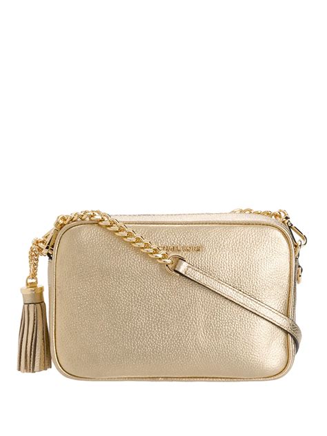 Michael Michael Kors Jet Set Crossbody Bag | Gold | FARFETCH