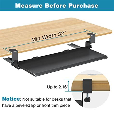 Woka Keyboard Tray Under Desk Ergonomic 26x12 Keyboard Mouse Holder