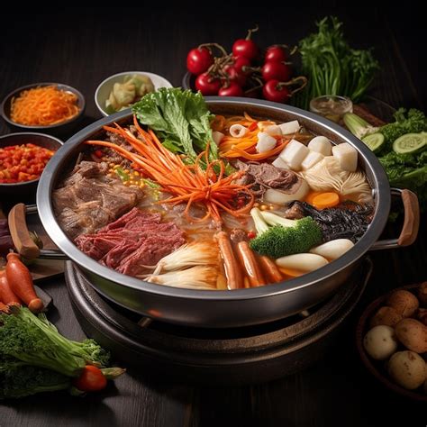 Premium Photo D Rendered A Steaming Bowl Of Spicy Korean Hot Pot