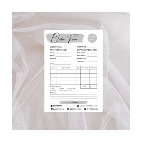 Custom Order Form Template | Purchase Order Form Template | - Inspire ...