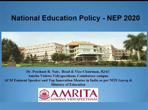 Amrita IQAC Vice-Chair Speaks on NEP 2020 for IEEE Education Society