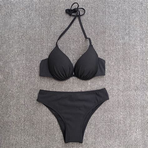 Generic New Sexy Bikini Swimsuit Women S Fashion Underwire Small Big Breasts Gathered