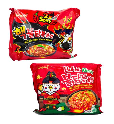 Лапша быстрого приготовления "Buldak" (Бульдак), сет со вкусом острой ...