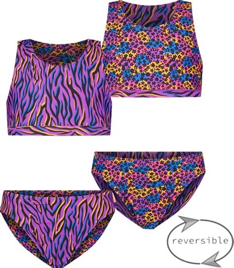 Just Beach J401 5011 Meisjes Bikini Funky Zebra Maat 158 164 Bol