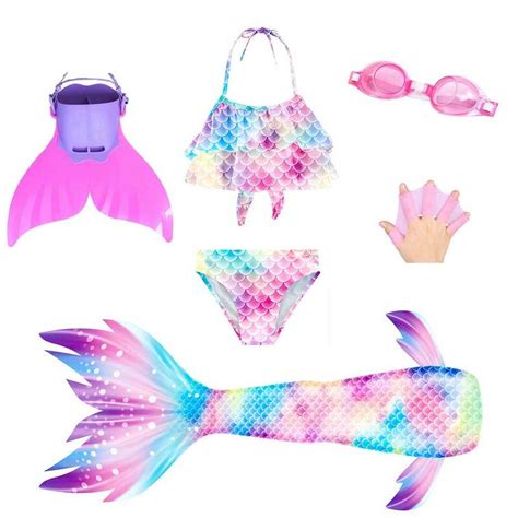 Princess The Mermaid Tail For Swimming Cosplay Costume Girls Bikini