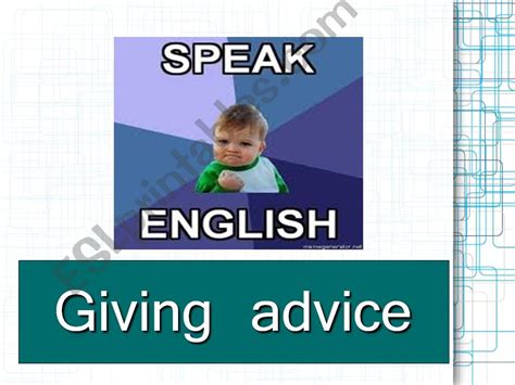 ESL English PowerPoints Giving Advice