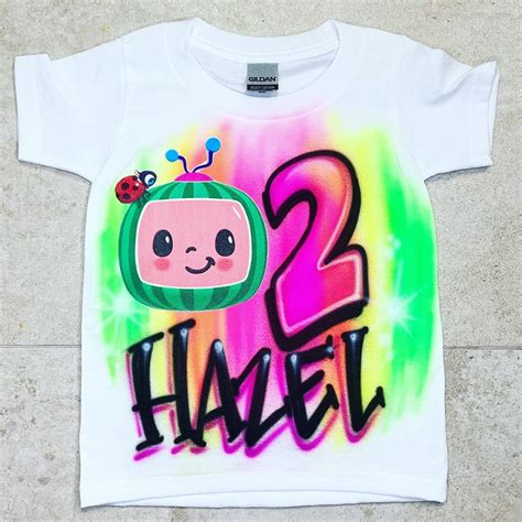 Airbrush Cocomelon Birthday Shirt Design Birthday Shirts Birthday