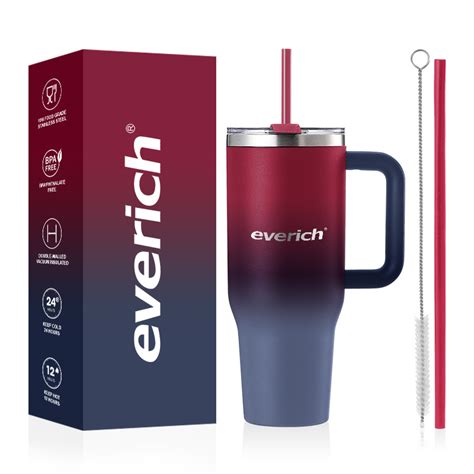 Everich Splash Proof Travel 40oz Insulated Stainless Steel Tumbler For