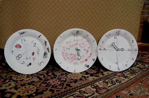beautiful image  paper plate clock craft craftrating
