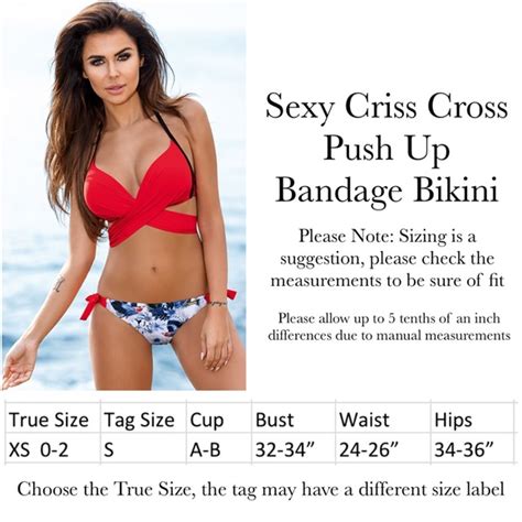 Swim Sexy Criss Cross Push Up Bandage Bikini With Ties Poshmark