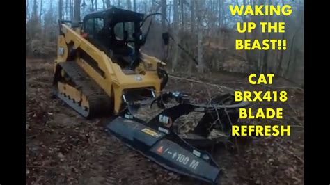 Cat Brx418 Industrial Brush Cutter Blade Service Youtube