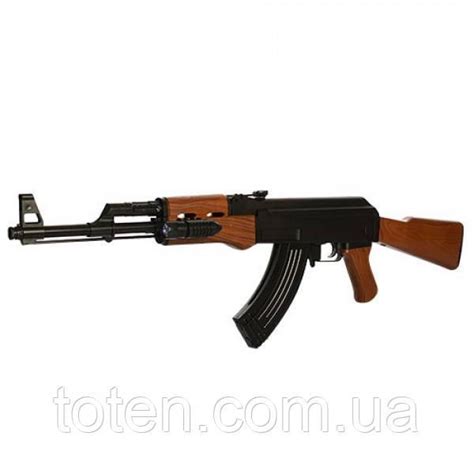 ᐉ Автомат Пневматический Калашников АК-47 с фонариком и лазерным прицелом