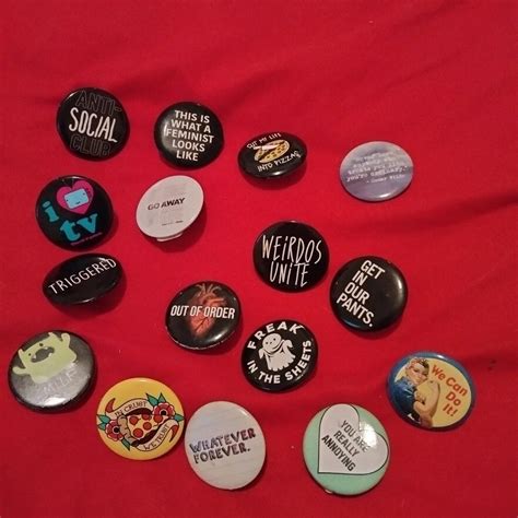 Random Hot Topic Verbage Buttons Hottopic Mallgoth Depop