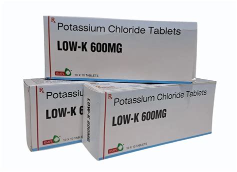 Low K 600mg Potassium Chloride Tablets At ₹ 338strip Potassium