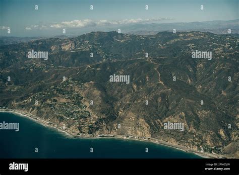 Aerial View Of Leo Carrillo State Park And Pacific Coast Highway In