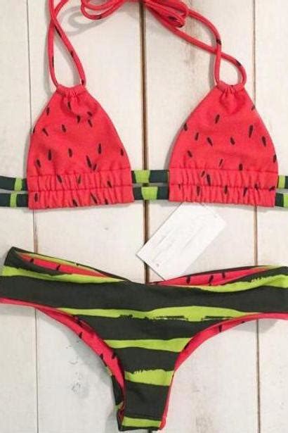 Cute Green Leaf Two Piece Leaf Bikini On Luulla