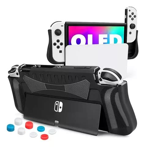 Case Capa Proteção Tpu Grip Ergonômico Joycon Switch Oled Escorrega