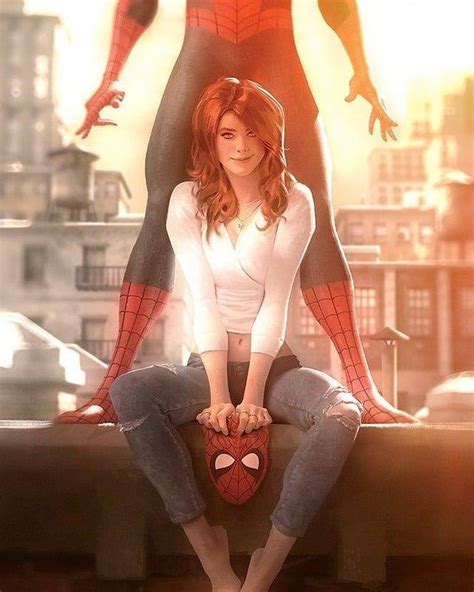 Mary Jane And Spider Man By Alex Garner R Spiderman