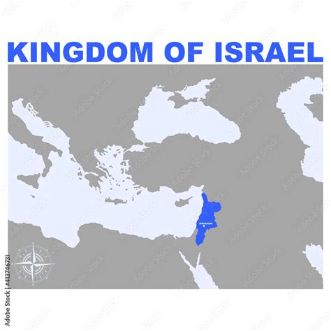 Vector Map Of The Kingdom Of Israel For Your Project Stock Vector