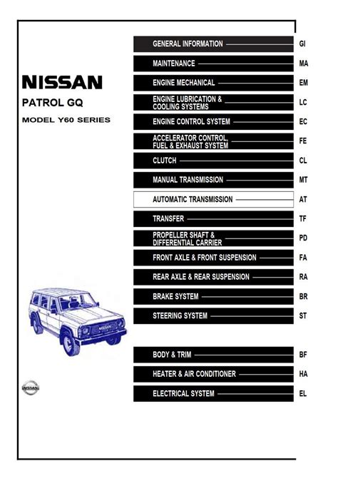 Nissan Patrol Y Series Service Repair Manual Pdf For Free