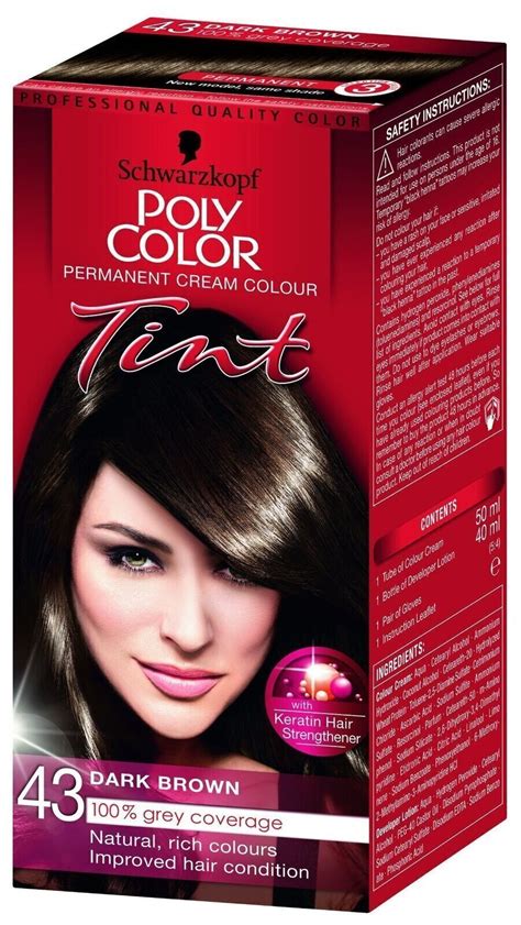 Schwarzkopf Poly Color Hair Colour 43 Dark Brown Artofit