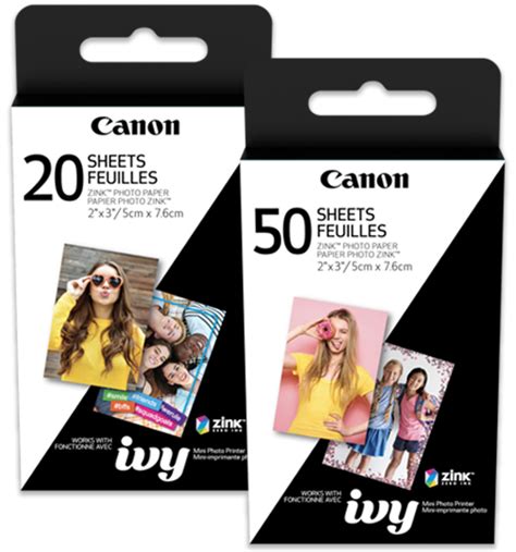 CANON ZOEMINI PRINTER FOTOĞRAF YAZICILARI CANON, PAPET SET, 20 Lİ KAĞIT