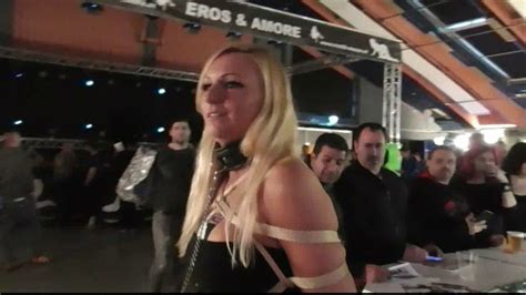 Public Bondage Walk For Sexy Dany Blonde Part 2 MP4 Tied In Public Clips4sale