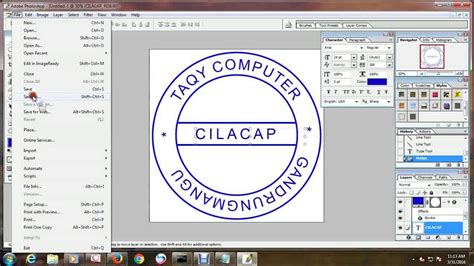 Cara Membuat STEMPEL LINGKARAN Dengan Photoshop YouTube