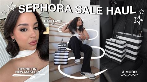 Huge SEPHORA SALE TRY ON Makeup Haul Everything I Purchased During