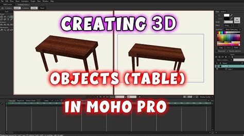 Creating 3D Objects Table In Moho Pro Anime Studio YouTube