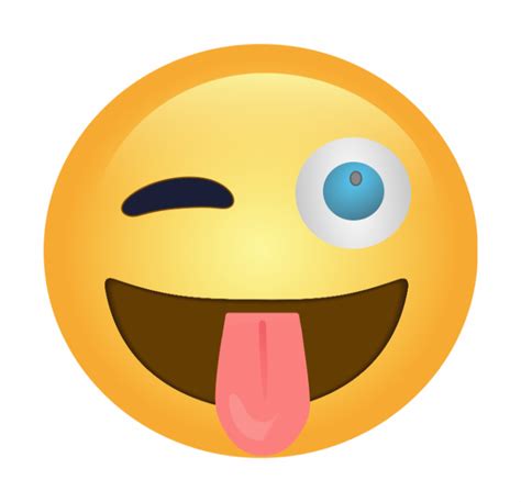 Emoji Piscando a Língua de Fora Psfont tk