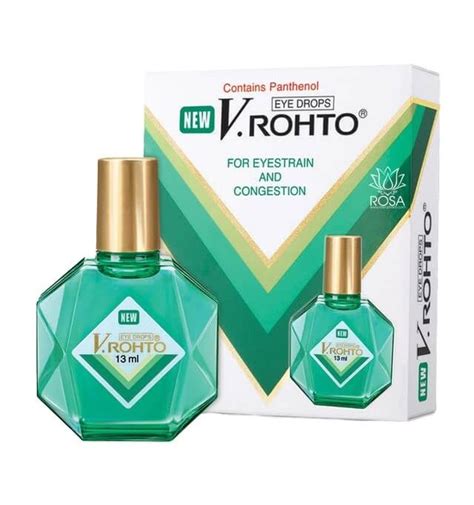 Глазные капли с Пантенолом V.Rohto 13 мл | Eye drops, Rohto, Mentholatum