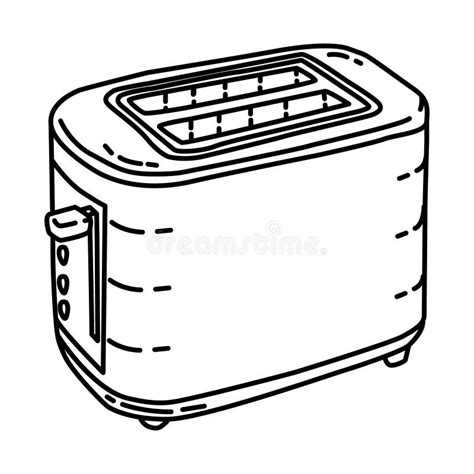 Bread Toaster Icon Doodle Hand Drawn Or Outline Icon Style Stock