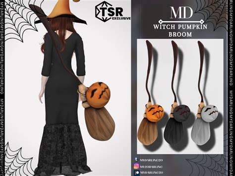 The Sims Resource Witch Pumpkin Broom Adult Halloween