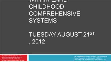 Integrating Home Visiting Systems within Early Childhood Comprehensive ...