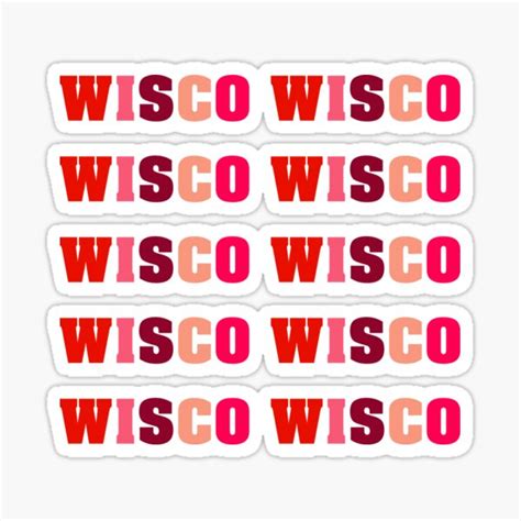 Wisco Wisco Wisco Sticker For Sale By Katie15murphy Redbubble