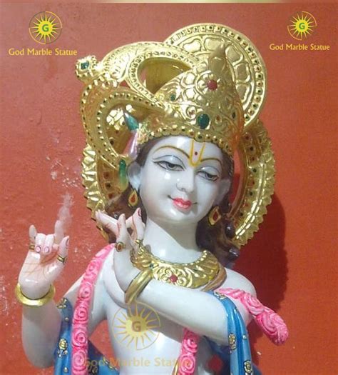 White Krishna Statue Krishna Idols White Marble Krishna Etsy