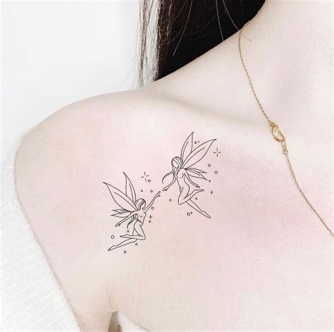 Fairies Temporary Tattoo Fairy Tattoo Fake Tattoo Black Etsy