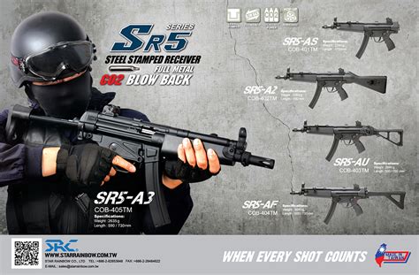 Airsoft Nu Nyheter SRC Har Lanserat Serien SR5 MP5 Med CO2 Blowback