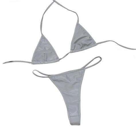 Maillot De Bain Femme Sexy Bikini 2 Pièces Bandage Microkini Maillot De