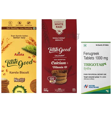 Taste Good Diabetic Combo Of Karela Biscuit 4 Calcium And Vitamin D
