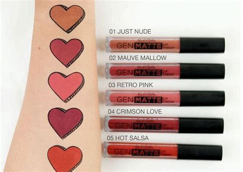 Son Kem Lì Nhẹ Môi Cấp Ẩm Silkygirl Gen Matte 05 Hot Salsa 3 8Ml