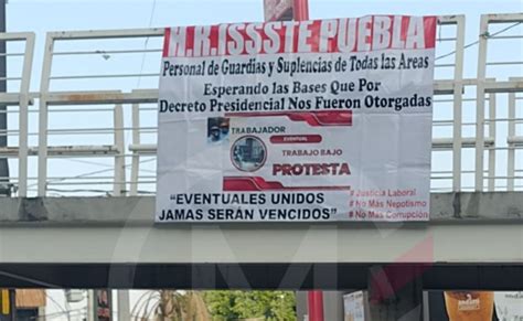 Personal Eventual Del Issste Puebla Protesta Por Salario Digno Y