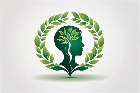 Premium Vector Illustration Art Of A Leaf Human Logo With White